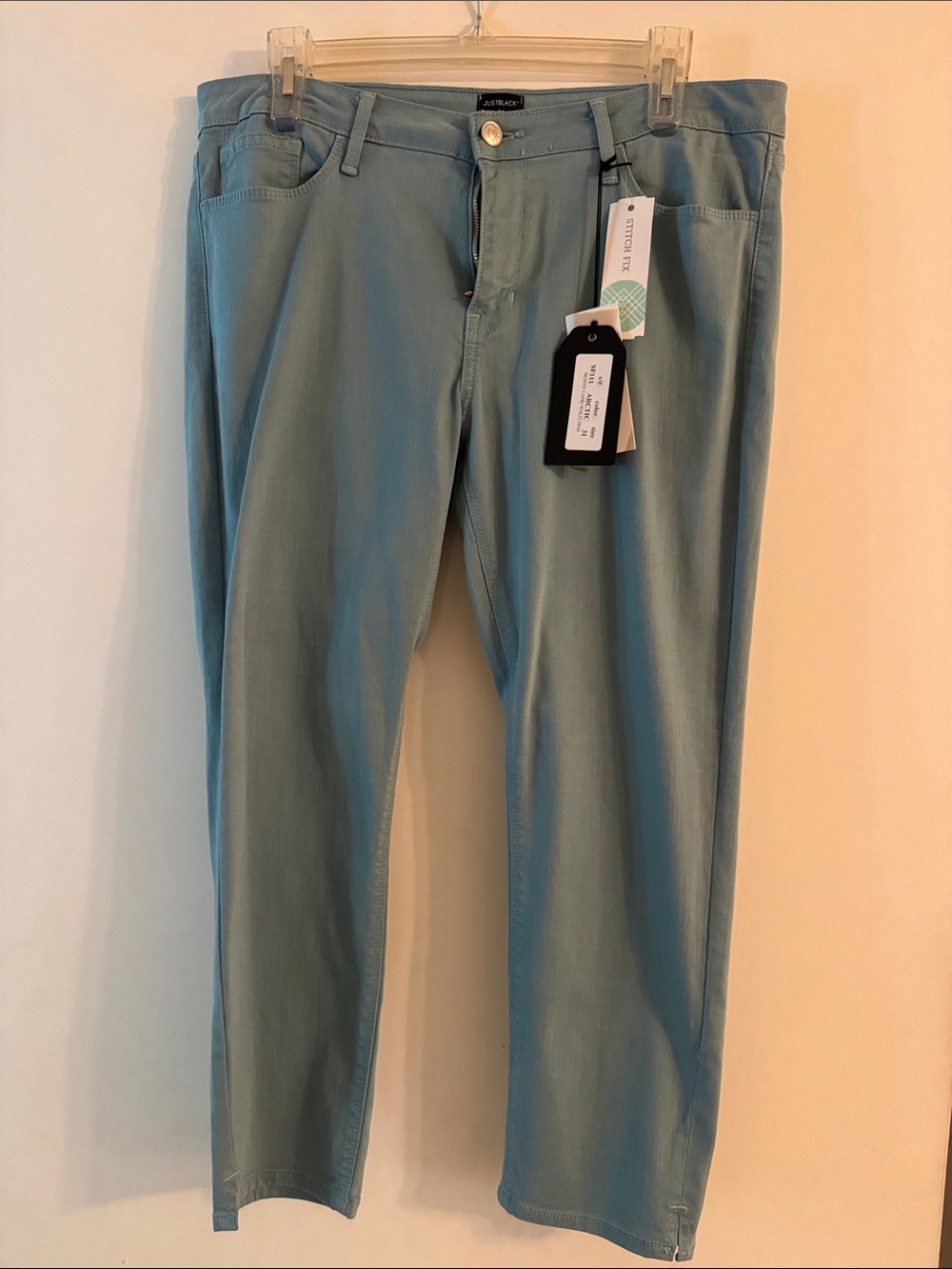 Just Black Light Blue Stretch Pants